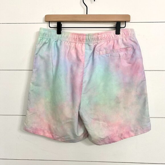 Pacsun x Playboy Pastel Tie Dye Drawstring Swim Trunk Shorts, Size Medium - Picture 4 of 9